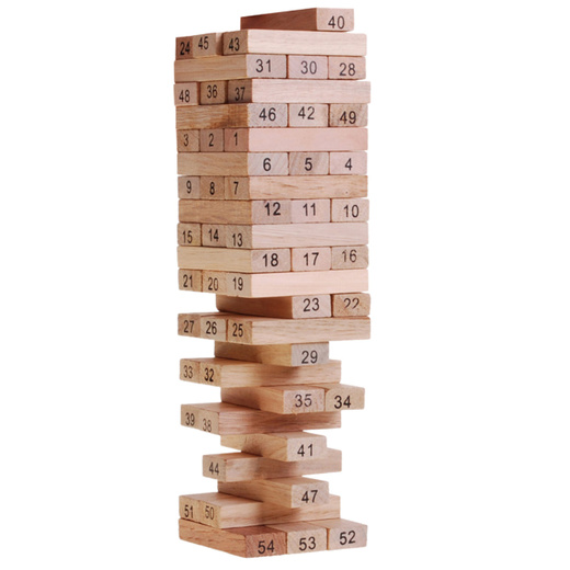 Family Arcade Game Wooden Puzzle Tower Numbers Dexterity