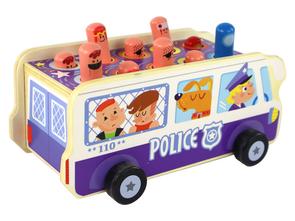 Wooden Arcade Game Dodgeball Police Bus