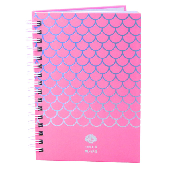 Liniertes Notizbuch mit holografischen Schuppen, Rosa, A6, 80 Blatt