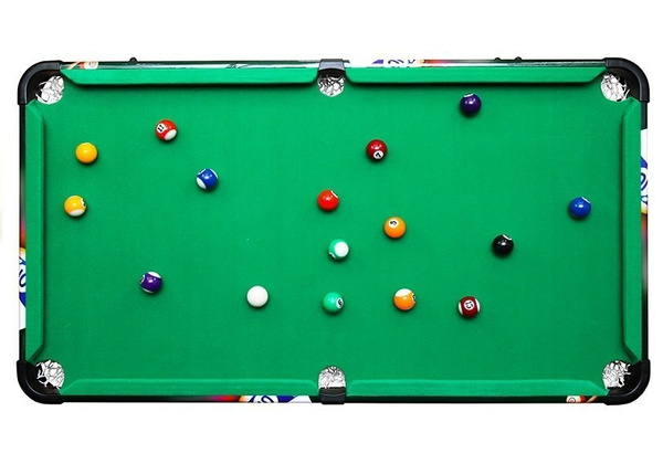 Large Wooden Folding Pool Table Game + Balls
