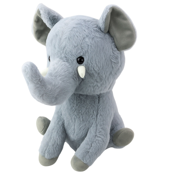 Plüsch Maskottchen Kuscheltier Großer Elefant Grau 36cm