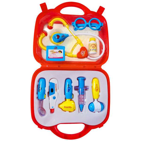 Little Doctor Set in a Suitcase Medical Accessories Lights 9 pcs.