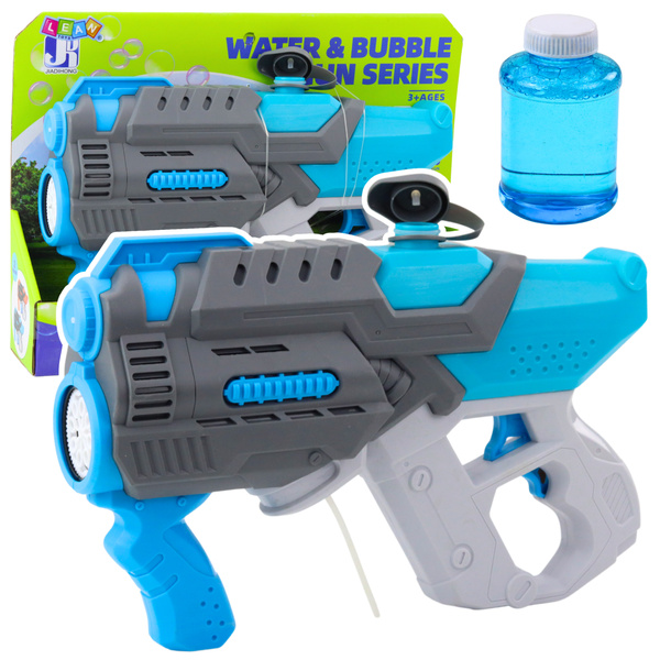 Electric Water Gun Soap Bubbles 2in1 Gray Blue