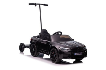 Battery-operated car BMW M5 with platform for parent, black lacquered