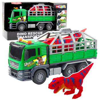 Dinosaurier Transport LKW Figur Lichter Geräusche Grün 1:10