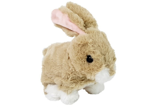 Interactive Cream Rabbit Battery Operated Moves Sound