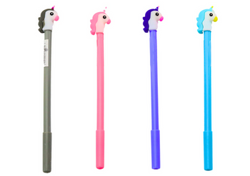 Stift mit Einhornkappe, schwarze Mine, Mischung aus Grau und Lila, 0,5 mm