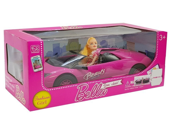 Sportwagen mit Puppe Dark Pink