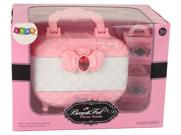 Beauty-Set im Etui Lidschatten Pink und Weiß