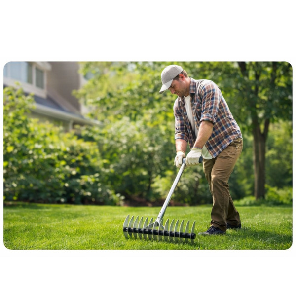 Manual Garden Lawn Aerator Scarifier Double-sided LEAN 34 cm