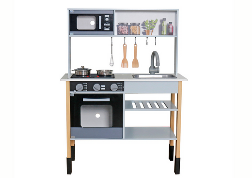 Basia Gray Wooden Kitchen Battery Operated