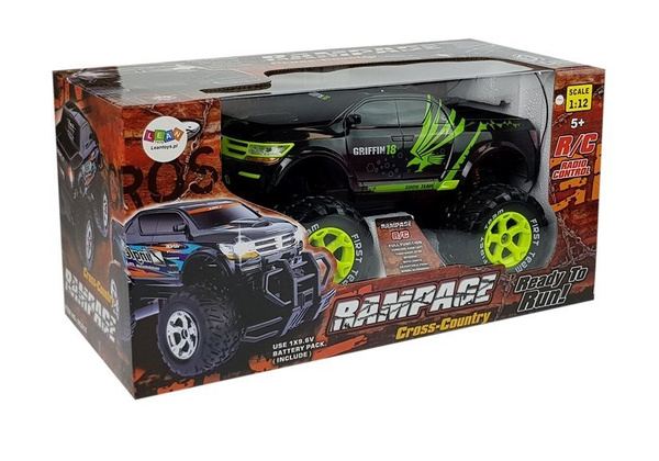 R/C Auto Jeep Rampage Off Road mit Fernbedienung Akkus Ladegerät 40 cm