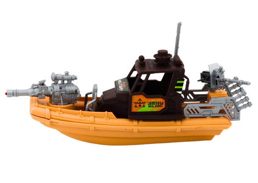 Military Set Military Combat Boat Soldiers Accessories Sounds