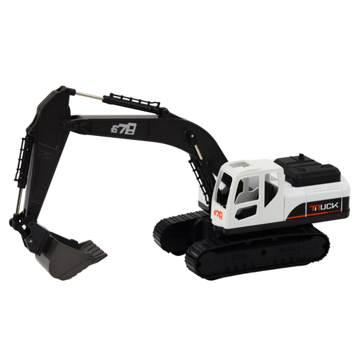 Crawler Excavator Metal Bucket Movable Joints 360° Rotation White