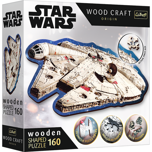 Puzzle drewniane - 160 - Gwiezdne wojny - STAR WARS - Sokół Millennium - Trefl 20189