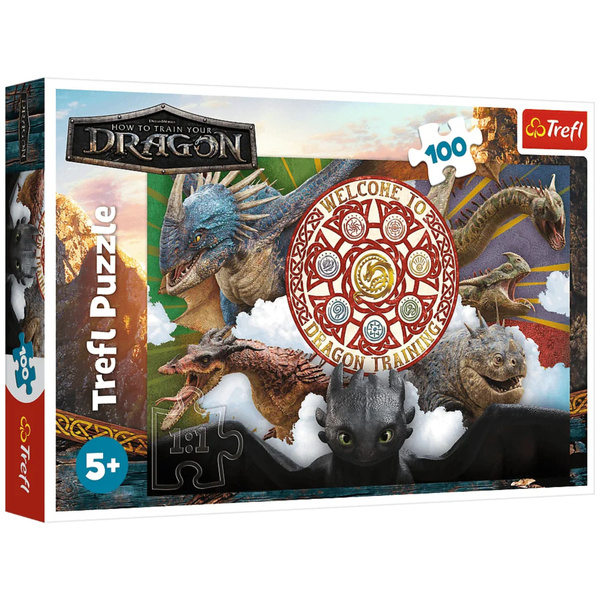 Puzzle - 100 - Smoki w akcji - Trefl 16524