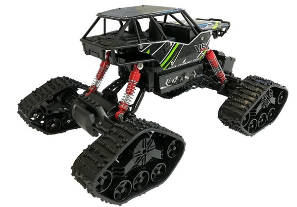 Offroad R/C Car 4x4 Black with Green Pattern