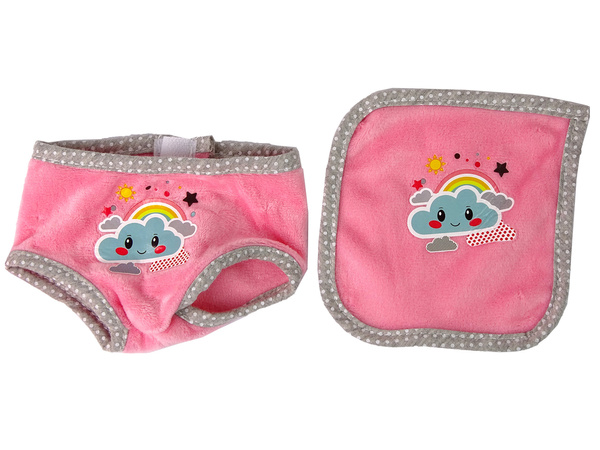 Baby-Puppe Sound Schnuller Lätzchen Rosa Weiß Wolke Pyjamas