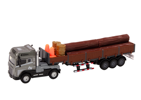 Holz-LKW-LKW-Anhänger 1:24 Holzscheite Geräusche Lichter