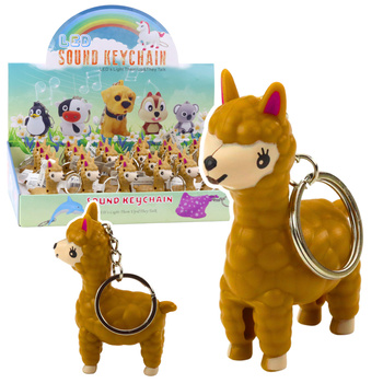 Rucksack Schlüsselanhänger Lama Alpaka LED Taschenlampe Sounds