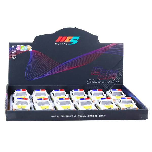 Classic Police Car Metal Drive Opening Doors White 1:32