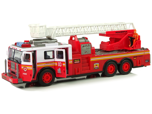 Fire Brigade Friction Drive Lights Sounds Ladder Openable Doors