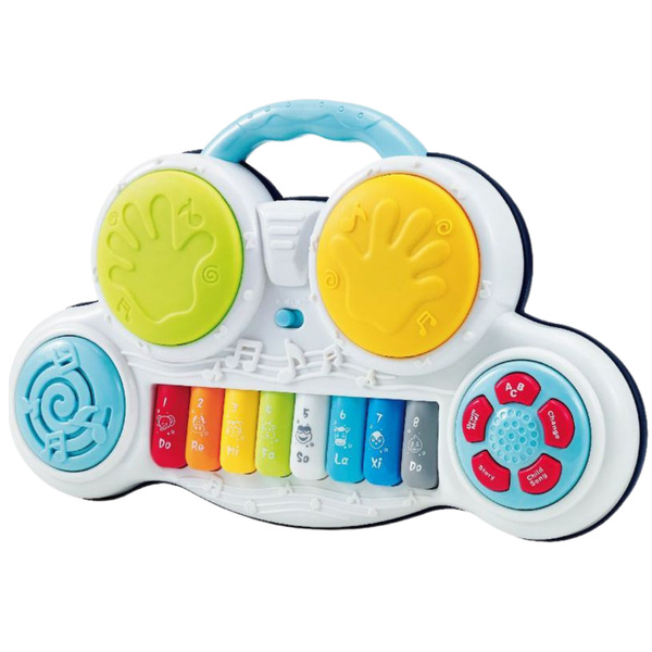 Interactive Educational Piano With Drums Colorful Animal Sounds
