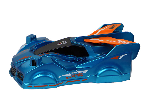 Car Driving On Walls With Blue Laser