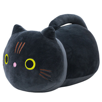 Plush Mascot Cuddly Toy Cat With Long Tail Black 40cm