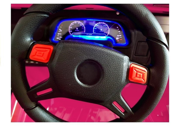 Kinderfahrzeug Jeep HP012 Rosa EVA-Reifen Ledersitz LED Frontscheinwerfer Auto