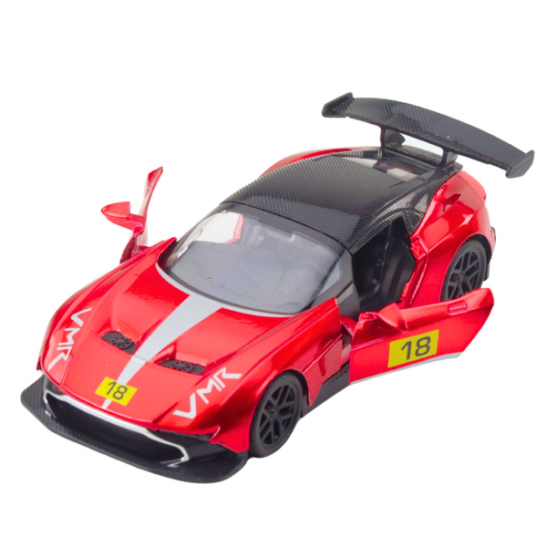 Sports Car Metal Race Drive Opening Doors Red 1:32