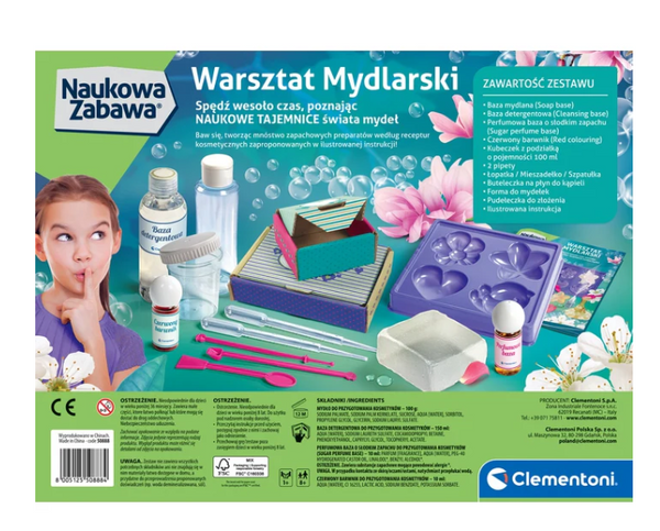 Science & Play Soap Workshop Set Polish Language Clementoni 50888