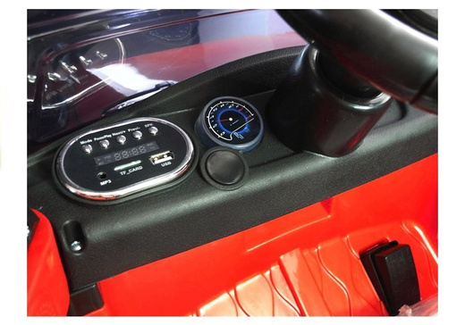 Kinderfahrzeug HL1638 Rot Ledersitz EVA-Reifen LED Frontscheinwerfer Fahrzeug