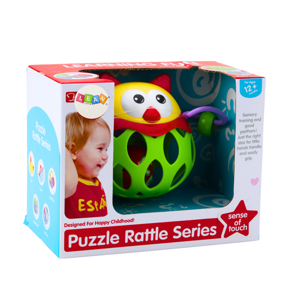 Soft Ball Owl Ball With Rattle Sensory Toy Green