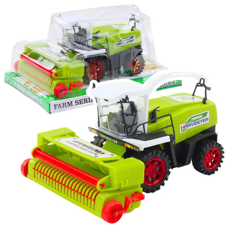 Toy Agricultural Combine Harvester Movable With Drive Green