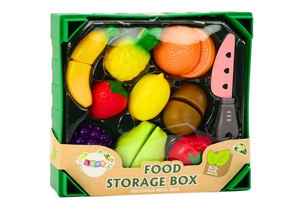 Fruit Cutting Set in a Box 9 Pieces Green Knife