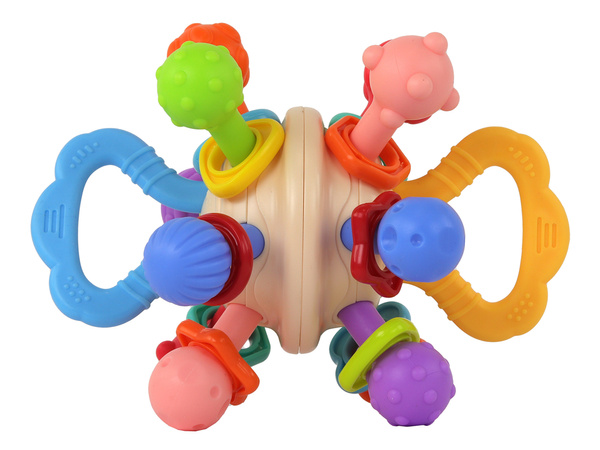 Sensorischer Rassel-Beißringball für Babys