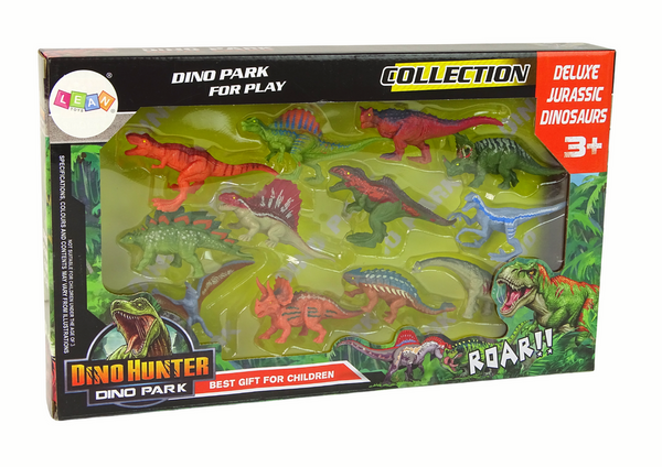 Set Dinosaurier-Figuren, 12-teilig, Bunt