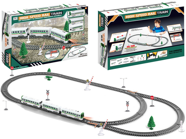 Elektrischer Zug + Gleise Für Eisenbahnfans Züge mit zwei Geschwindigkeiten