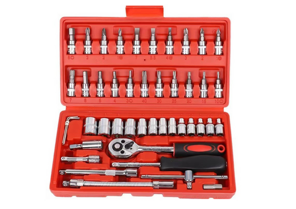 1/4" Socket Wrench Set - 46 Pieces in a Case