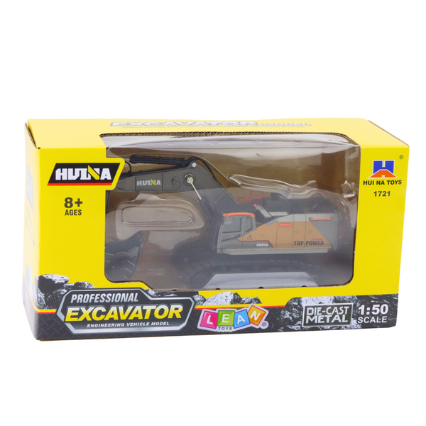 Huina Metal Crawler Excavator Movable Bucket Black 1:50