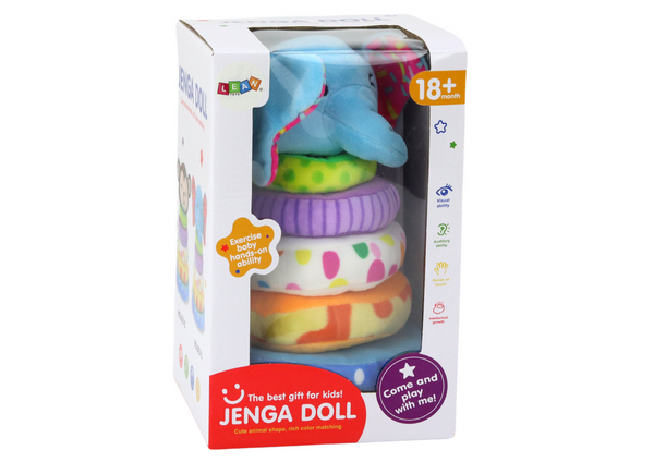 Plüschpyramide Elefant Lernmaskottchen Bunt 24 cm