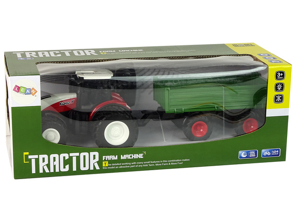 RC Traktor mit Anhänger 1:24 Rot Grün