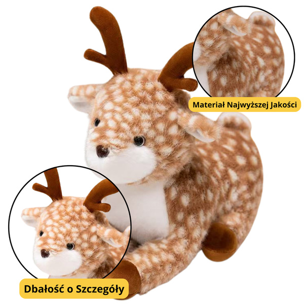 Plush Mascot Cuddly Toy Deer Brown Spotted 23cm