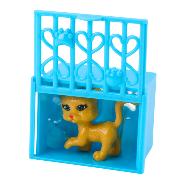 Minipuppe mit Zubehör Kitty Stroller Pink Puppenset