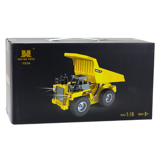 Huina Remote Controlled RC Dumper Truck Yellow 9-CH 1:18