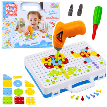 Pädagogisches Puzzle-Set mit Schraubendreher für Kinder, 151 Teile.