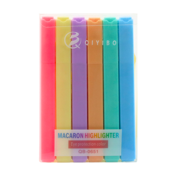 Satz Textmarker, farbige Marker, für Büro, Schule, 6-tlg