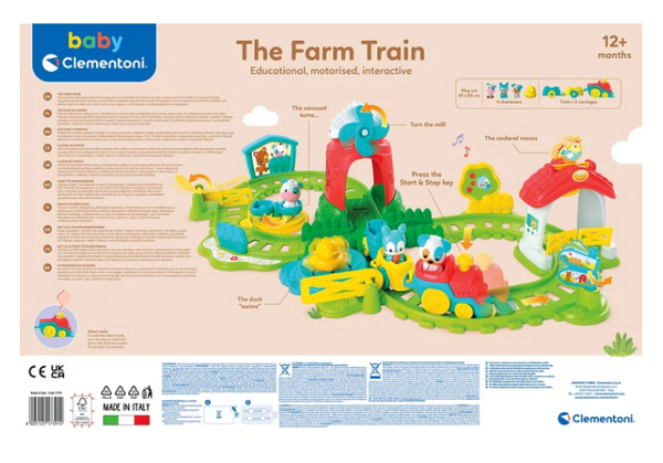 Interaktywny Pociąg Farmera Lokomotywa Wagoniki Clementoni 17391