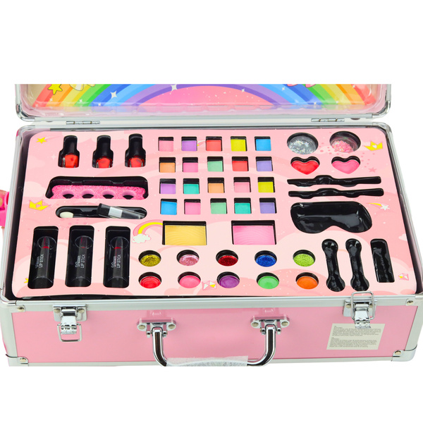 Unicorn Pink Wheeled Suitcase Beauty Set